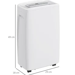 Deshumidificador eléctrico Homcom 12L 4 modos 2 velocidades blanco 49x29x18 cm