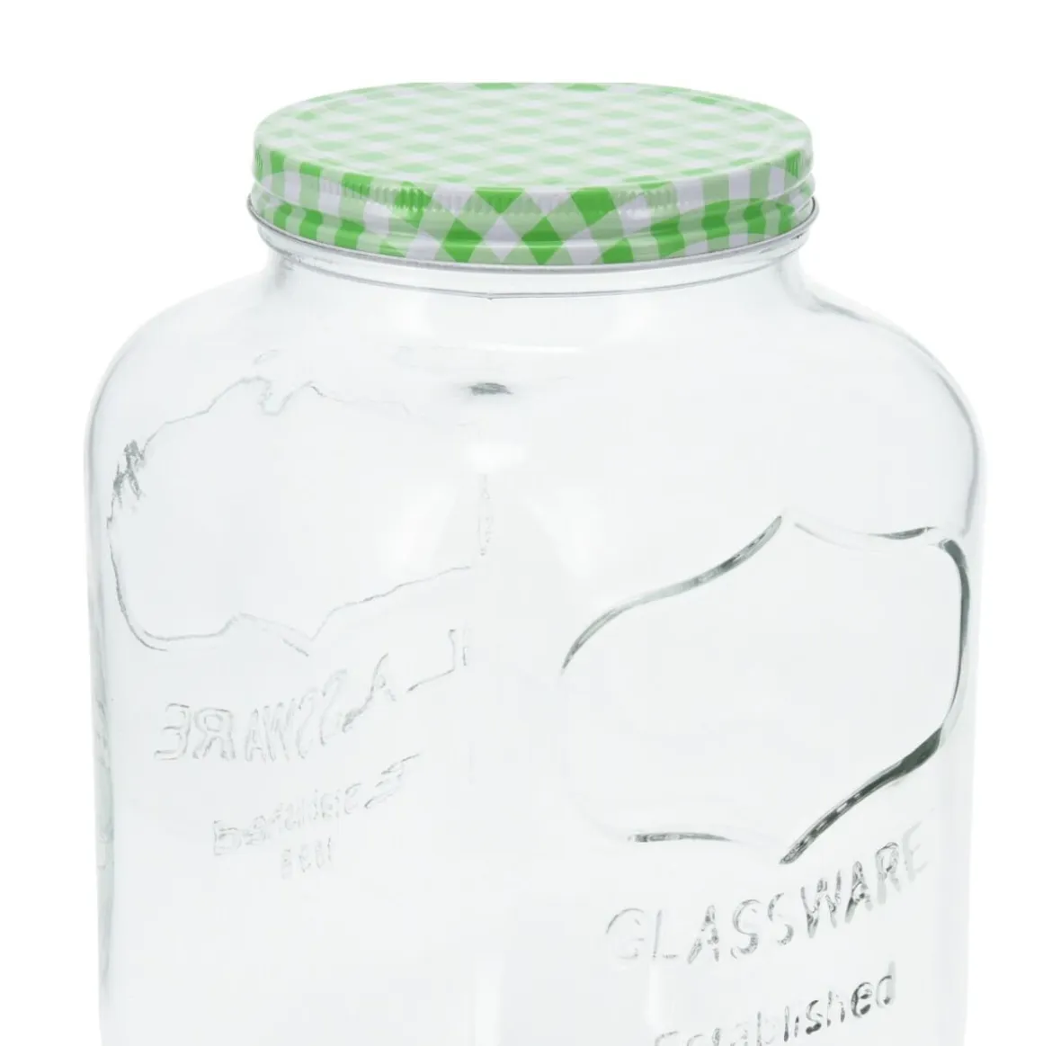 Dispensador de bebidas 4L con tapa cristal transparente