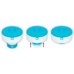 Dispensador químico de piscina Intex con anillo regulable azul Ø17,8 cm