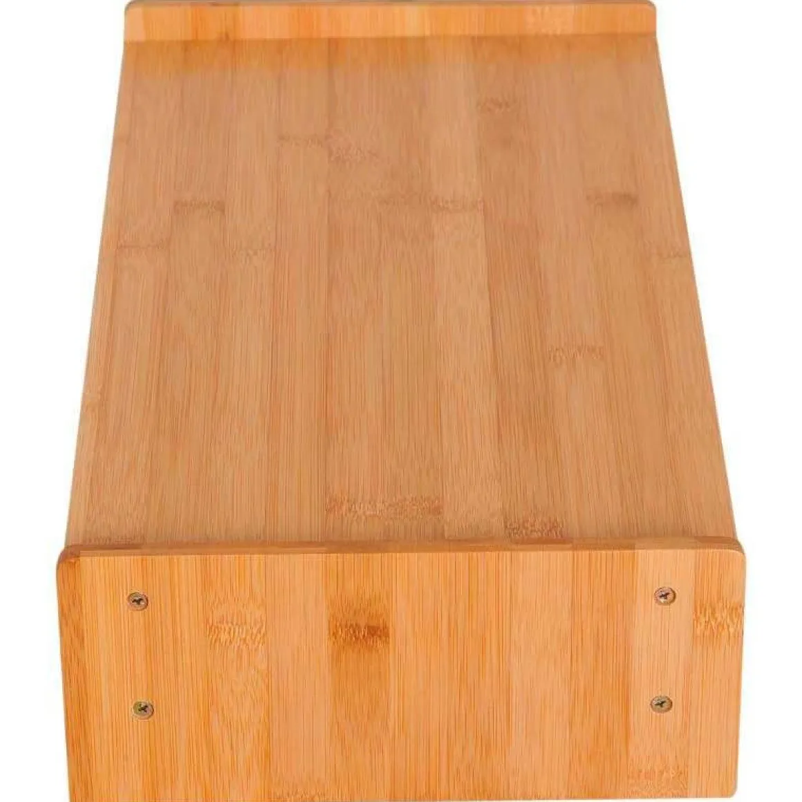 Elevador de pantalla Homcom con cajón+hueco abierto bambú natural 11,5x49x25,5 cm