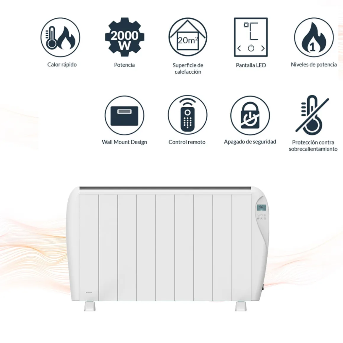 Emisor térmico Infiniton HD-ET20 2000W 6 programas mando a distancia blanco