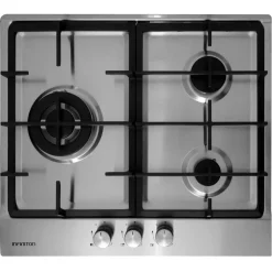 Encimera de gas Infiniton GAS-320WB 6050W 3 fuegos inox 59 cm