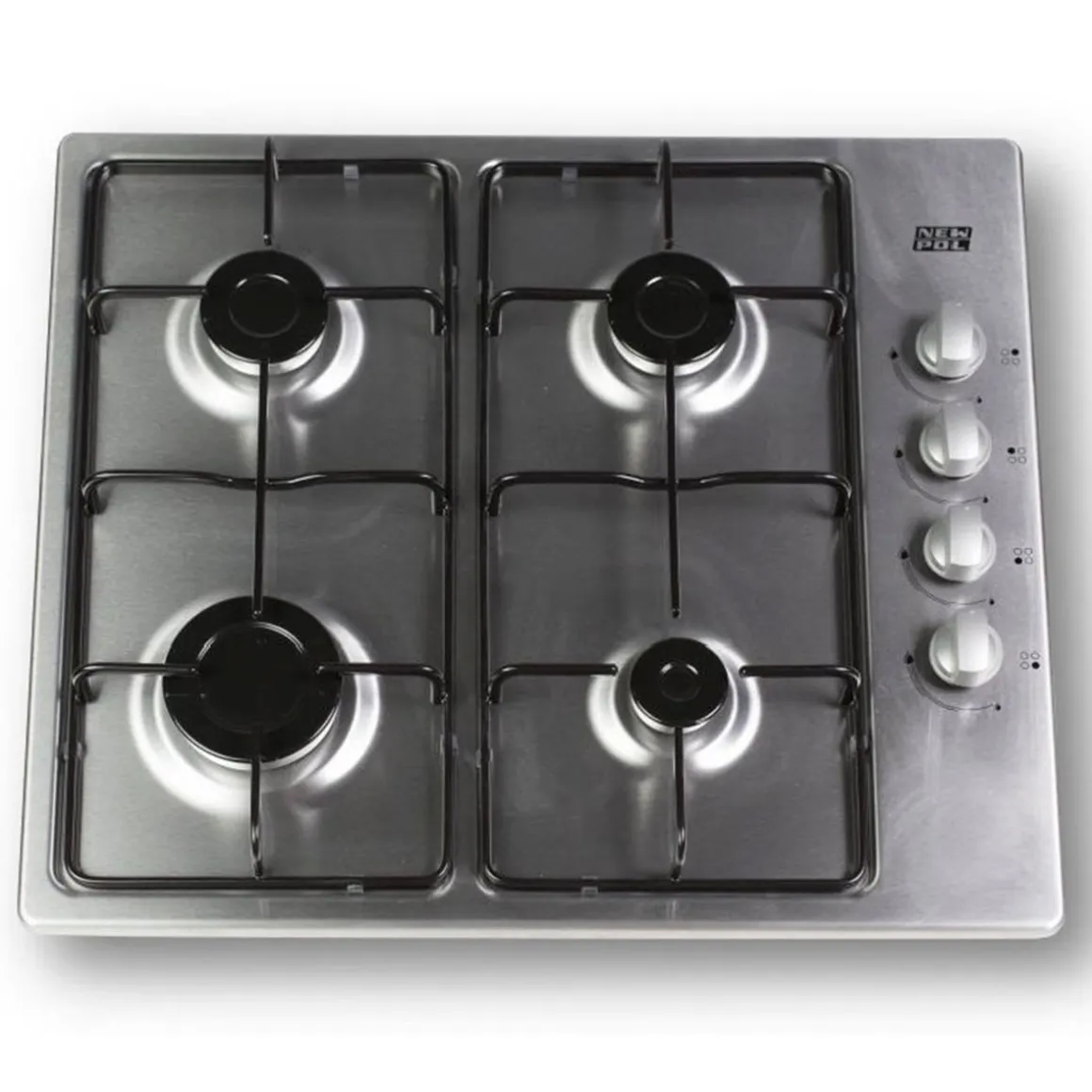 Encimera de gas New Pol NW4GXBUT 4 zonas 8100W butano/natural inox