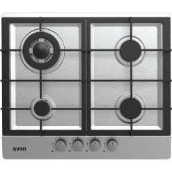 Encimera de gas Svan SGW4600X 8500W 4 fuegos ignición automática inox 59,5 cm