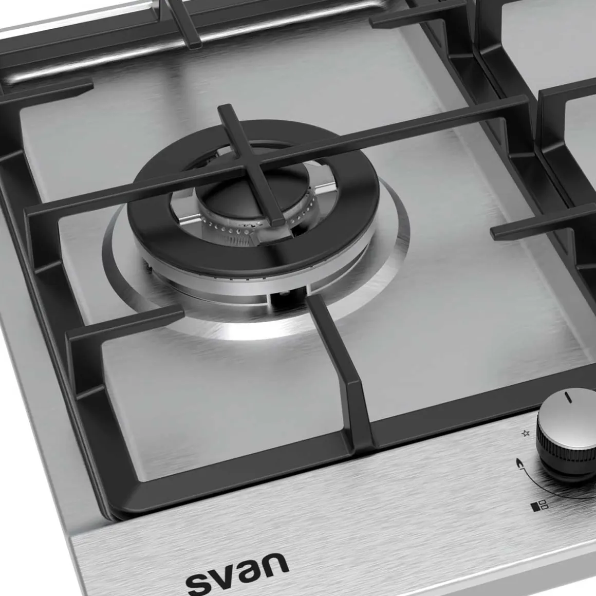 Encimera de gas Svan SGW3600X 3 fuegos 6750W inox 59 cm
