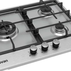 Encimera de gas Svan SGW3600X 3 fuegos 6750W inox 59 cm
