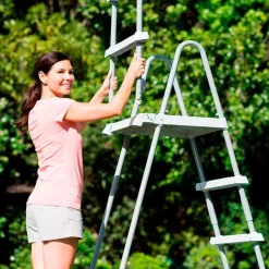 Escalera para piscina Intex peldaños extraíbles antideslizantes