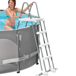 Escalera para piscina Intex peldaños extraíbles antideslizantes