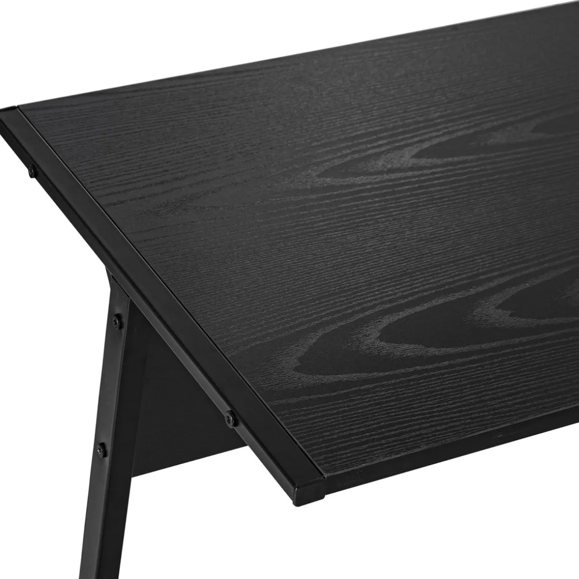 Escritorio Acuario Homcom diseño L negro 74x112,5x152 cm
