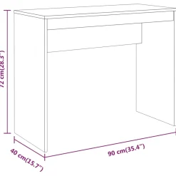 Escritorio Apolo rectangular 72x90x40 cm