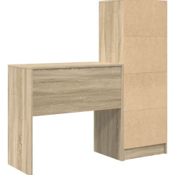 Escritorio Buck con estantería natural 127x45,5x34 cm