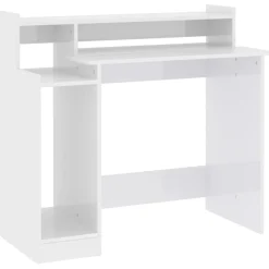 Escritorio Campoamor luz LED con estantes 90x97x45 cm