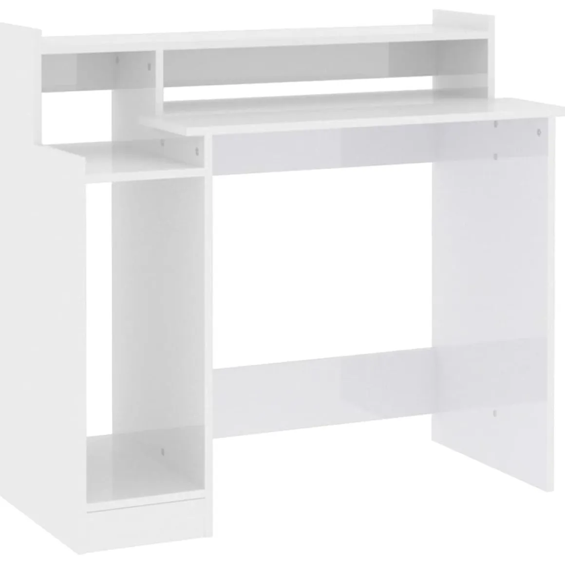 Escritorio Campoamor luz LED con estantes 90x97x45 cm