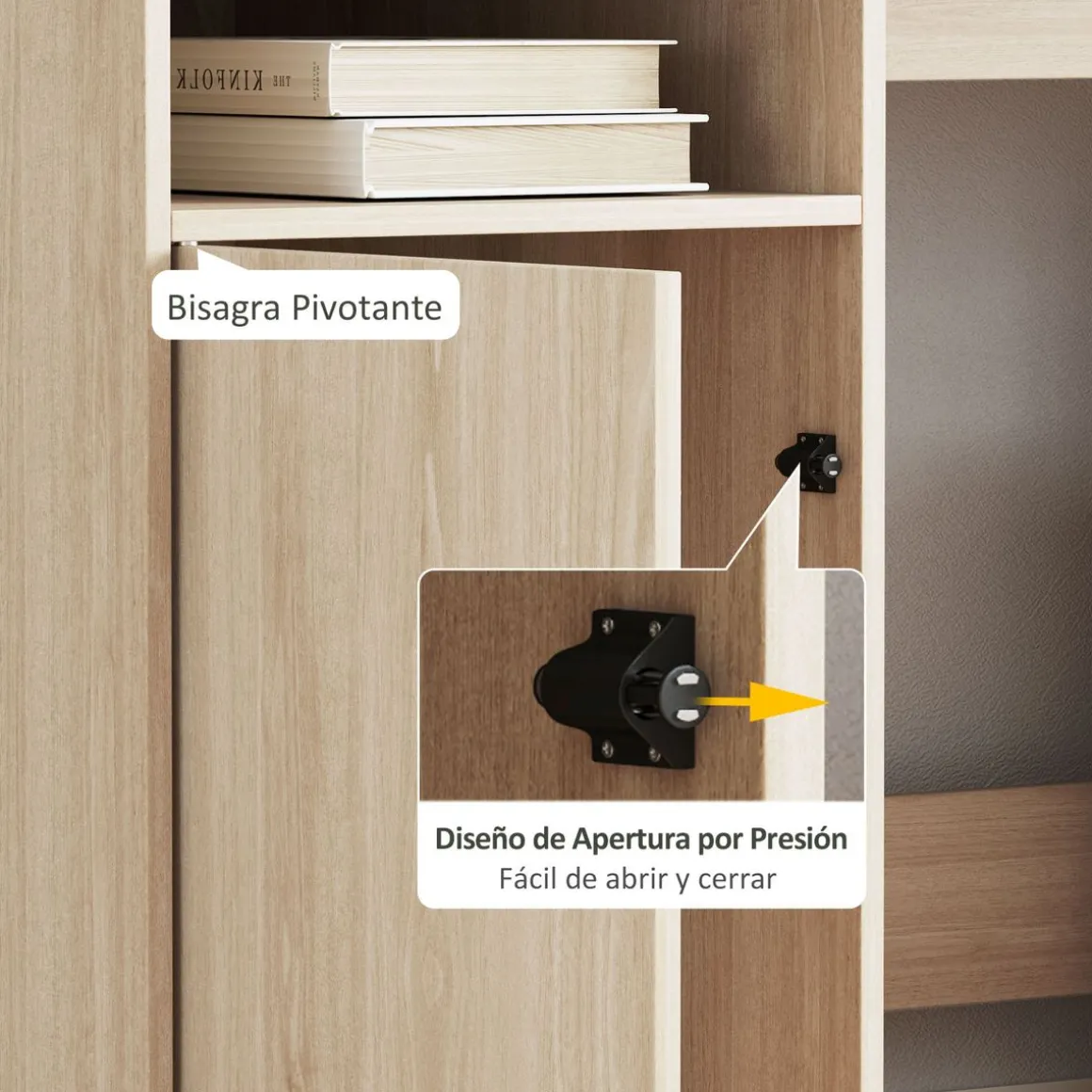 Escritorio Celeste Homcom soporte para monitor + armario 94x108x50 cm