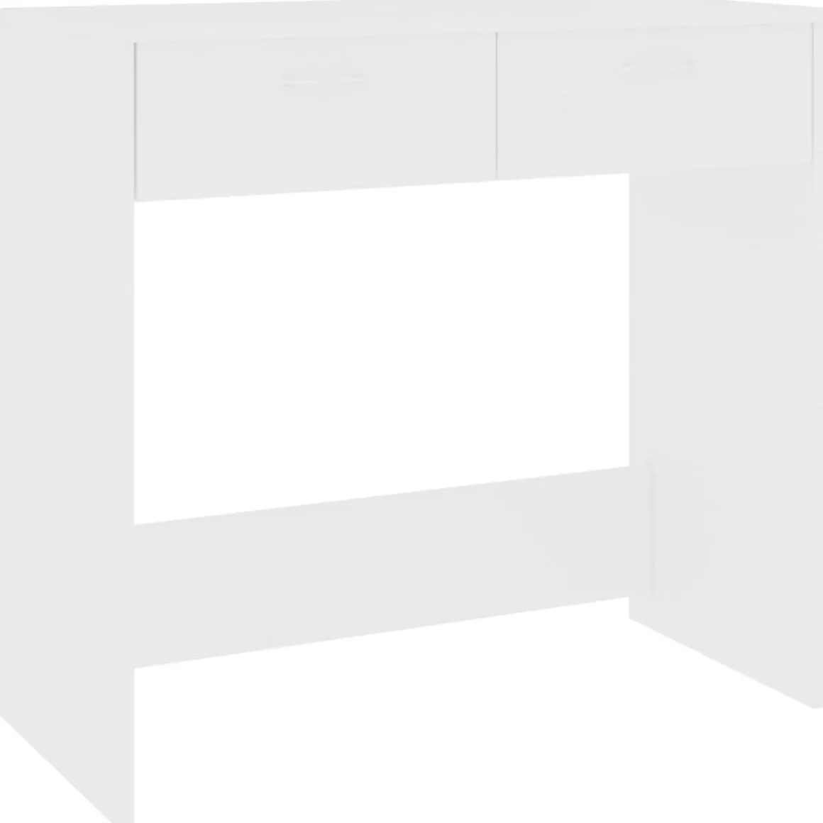Escritorio de madera 2 cajones blanco 75x80x40 cm