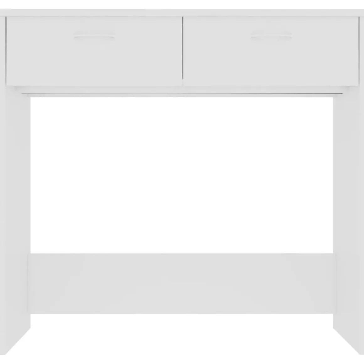 Escritorio de madera 2 cajones blanco 75x80x40 cm