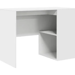 Escritorio Dijon esquinero 1 armario + 1 cajón + 2 compartimentos blanco 75x102x50 cm