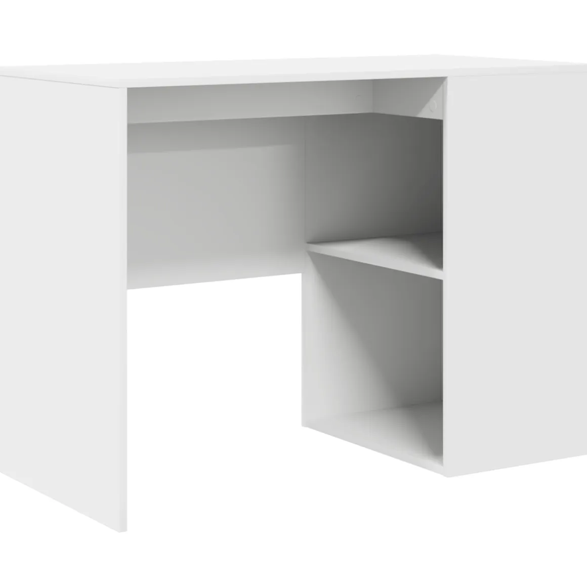 Escritorio Dijon esquinero 1 armario + 1 cajón + 2 compartimentos blanco 75x102x50 cm