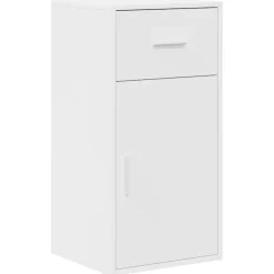 Escritorio Dijon esquinero 1 armario + 1 cajón + 2 compartimentos blanco 75x102x50 cm