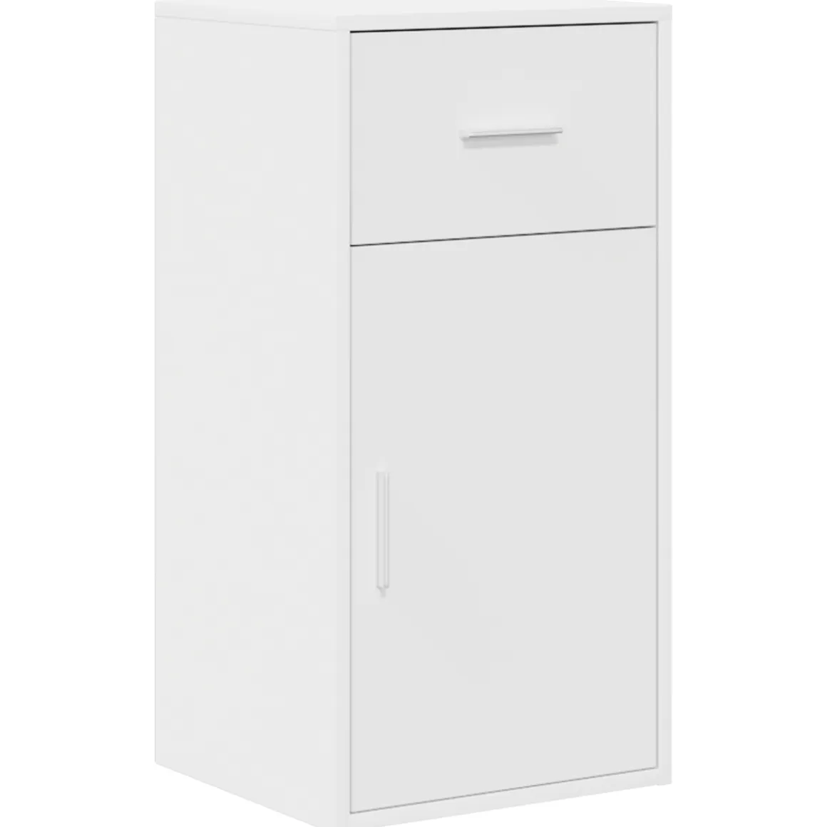Escritorio Dijon esquinero 1 armario + 1 cajón + 2 compartimentos blanco 75x102x50 cm