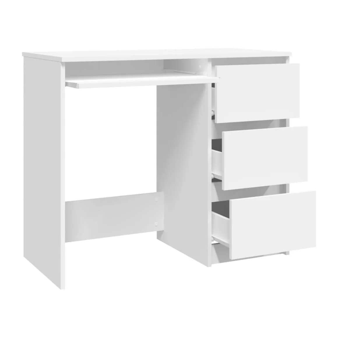 Escritorio Dimas rectangular 3 cajones blanco 76x90x45 cm