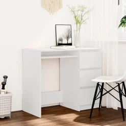 Escritorio Dimas rectangular 3 cajones blanco 76x90x45 cm