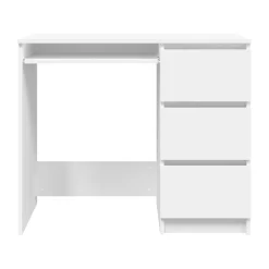 Escritorio Dimas rectangular 3 cajones blanco 76x90x45 cm
