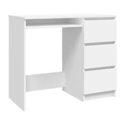 Escritorio Dimas rectangular 3 cajones blanco 76x90x45 cm