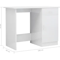 Escritorio Edra con cajón + armario 76x100x50 cm