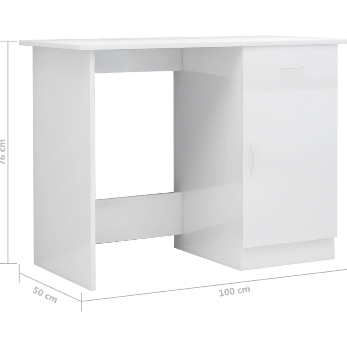 Escritorio Edra con cajón + armario 76x100x50 cm