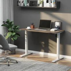 Escritorio eléctrico Eydon Vinsetto altura ajustable blanco 72-116x120x60 cm