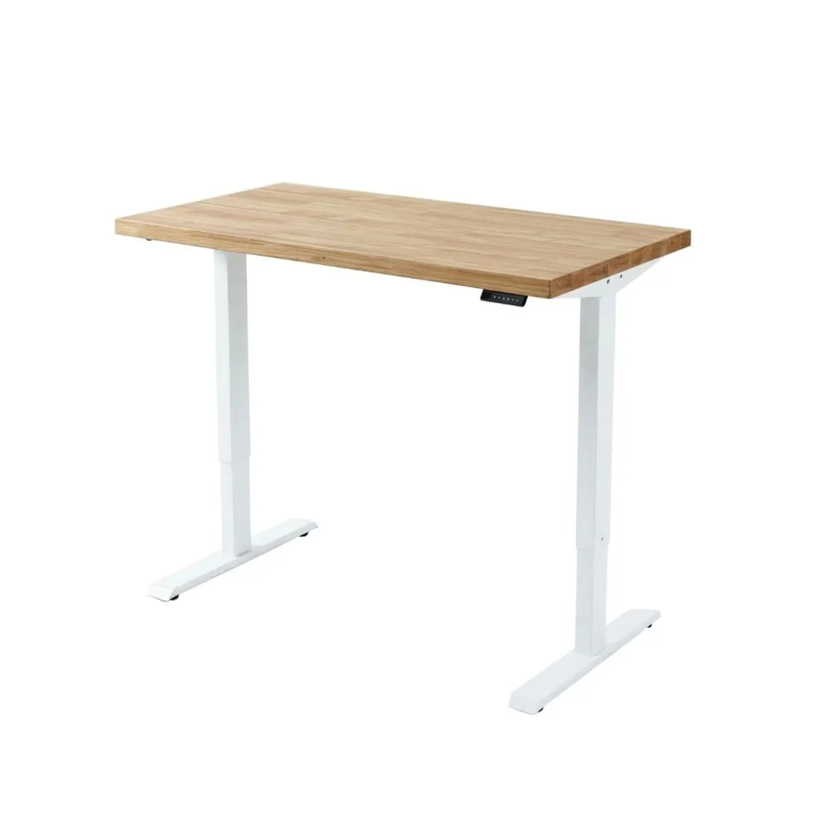 Escritorio elevable Stand altura regulable con motor blanco/natural 76-120x140x70 cm