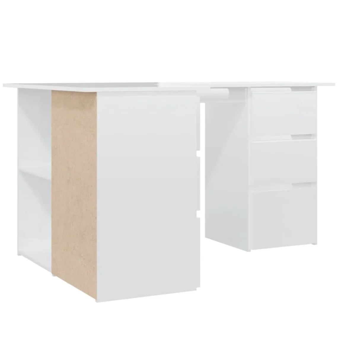 Escritorio esquinero Cum Laude 4 cajones + 2 puertas 76x145x100 cm