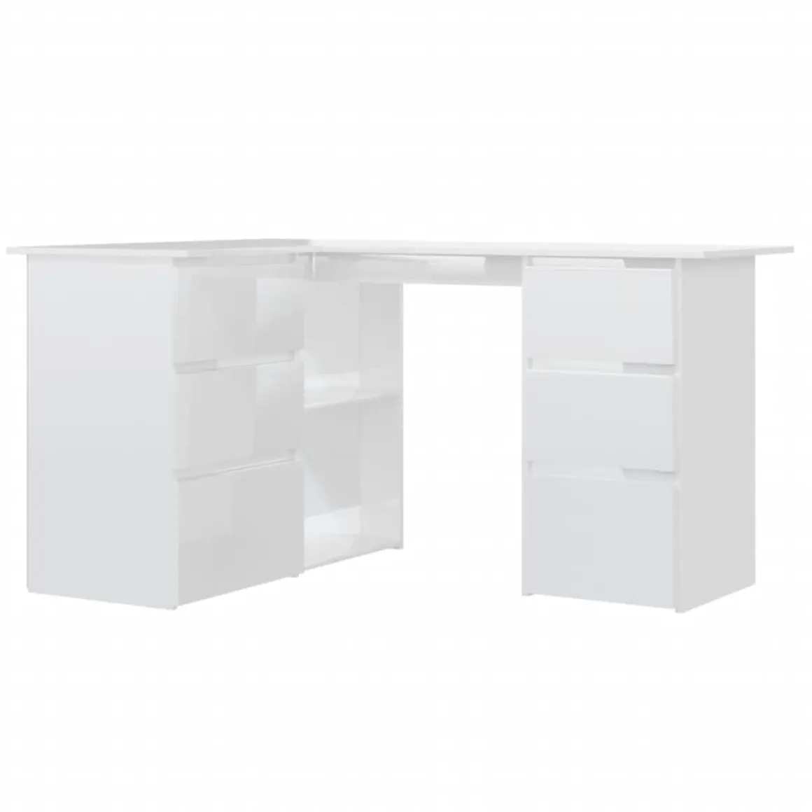 Escritorio esquinero Cum Laude 4 cajones + 2 puertas 76x145x100 cm