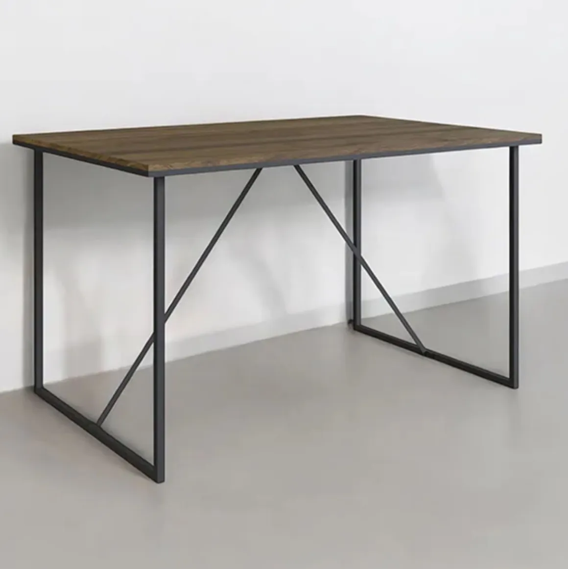 Escritorio Fren diseño fijo negro/roble 75x135x72 cm