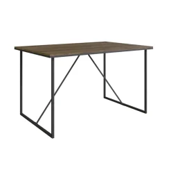 Escritorio Fren diseño fijo negro/roble 75x135x72 cm