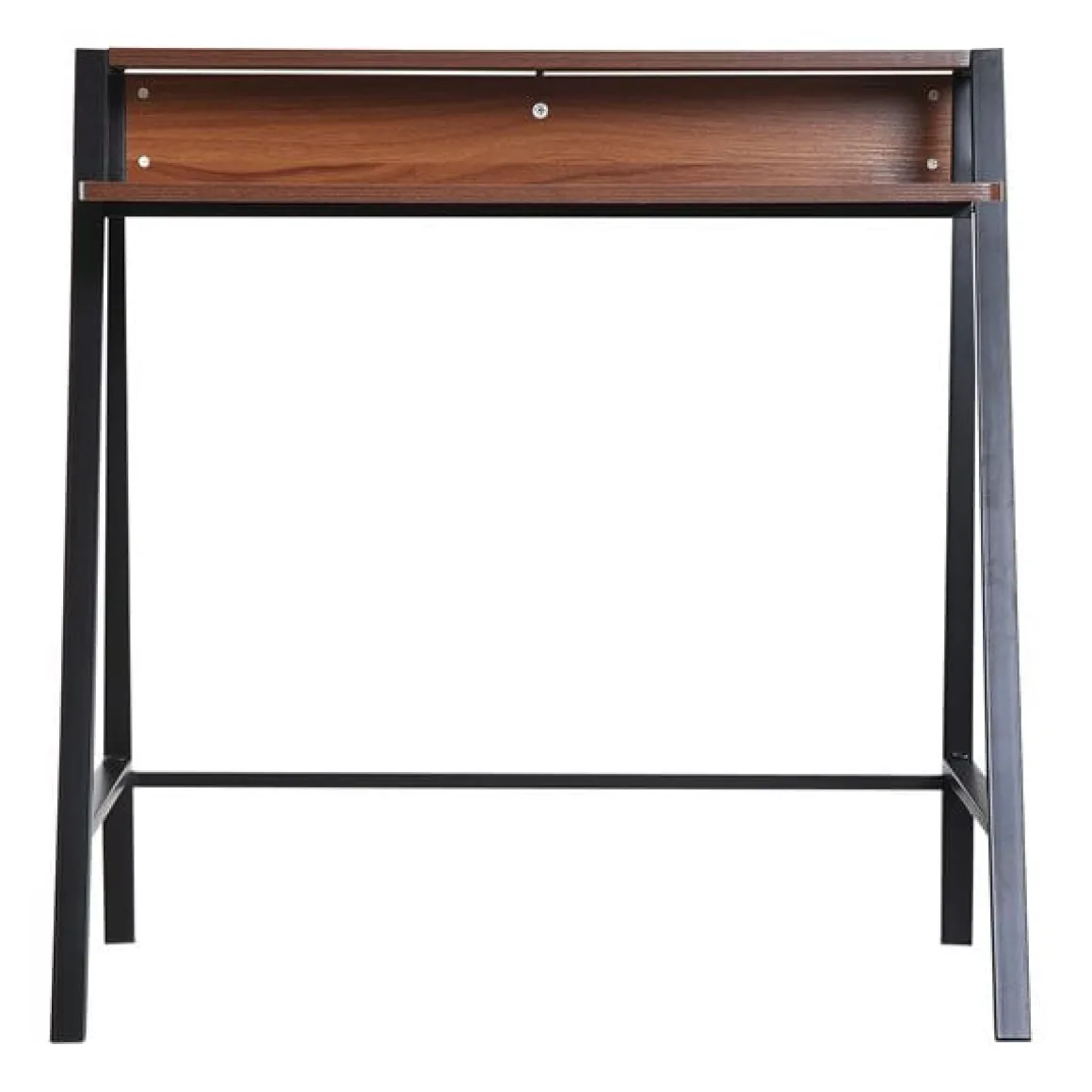 Escritorio Homcom con estante superior nogal 85x84x45 cm