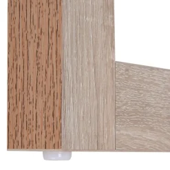 Escritorio Homcom con tablero de vidrio templado blanco/natural 75x120x60 cm