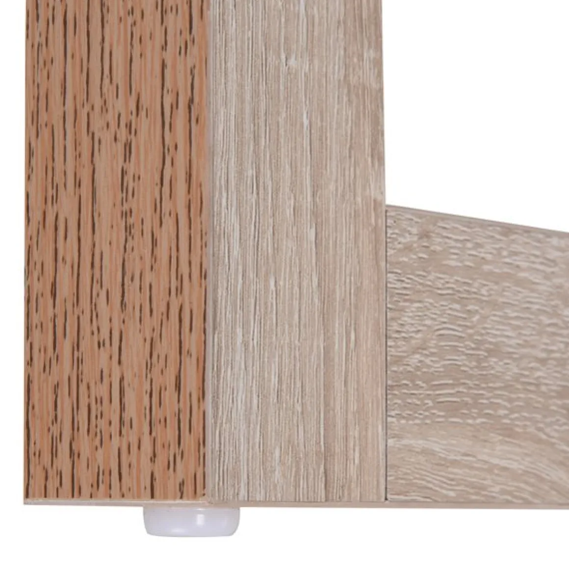 Escritorio Homcom con tablero de vidrio templado blanco/natural 75x120x60 cm