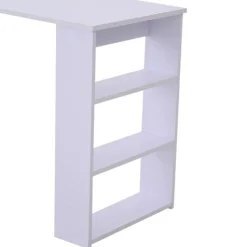 Escritorio Homcom giratorio 360º con estantes blanco