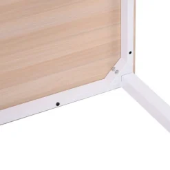Escritorio Homcom pies ajustable roble/blanco 76x120x60 cm