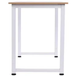 Escritorio Homcom pies ajustable roble/blanco 76x120x60 cm