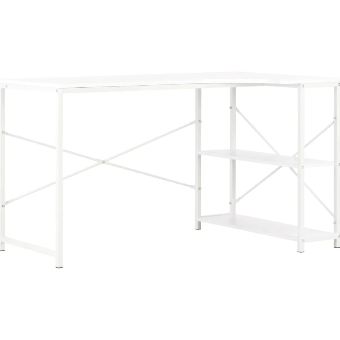 Escritorio Industry 2 estantes blanco 70x120x72 cm