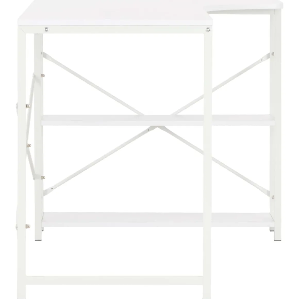 Escritorio Industry 2 estantes blanco 70x120x72 cm