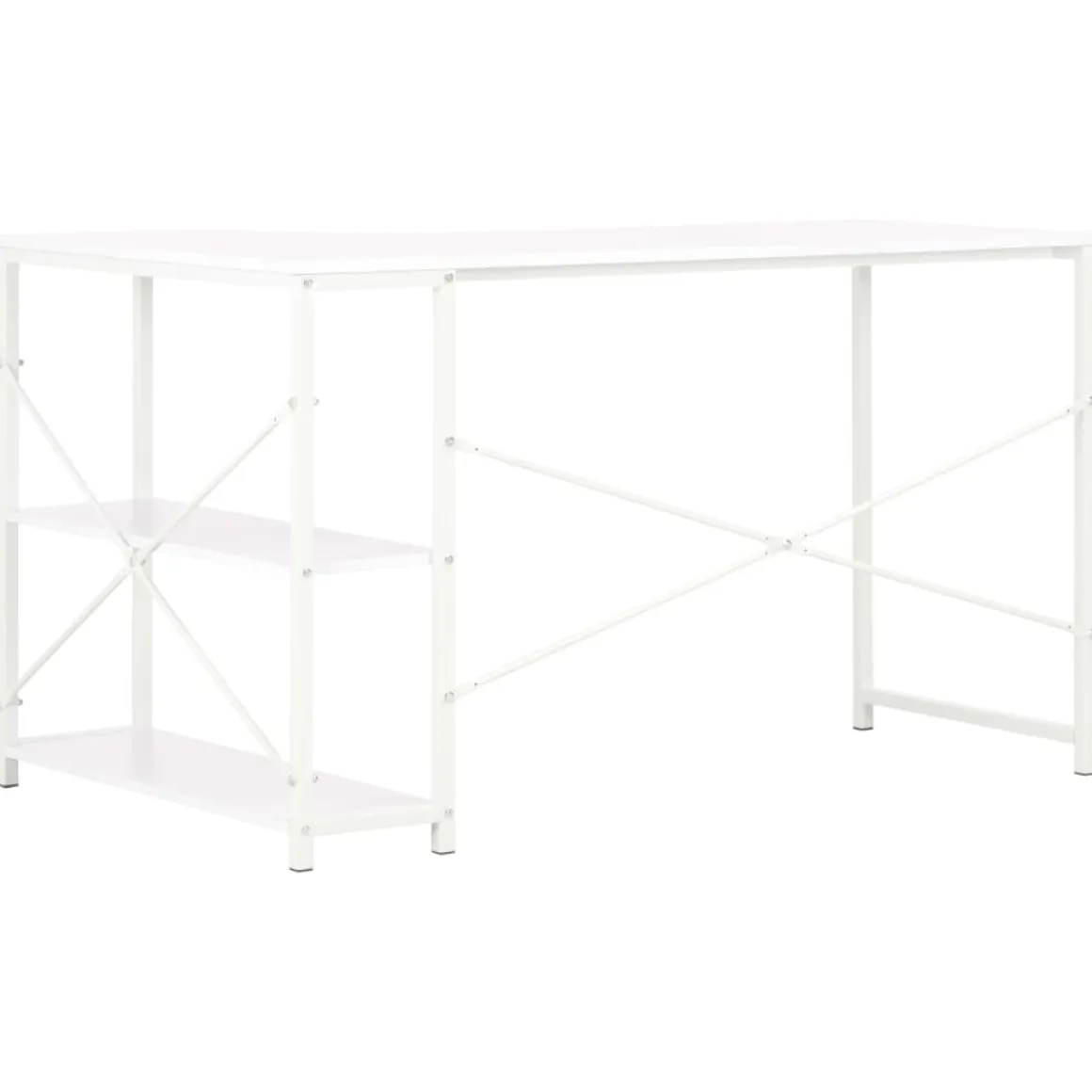 Escritorio Industry 2 estantes blanco 70x120x72 cm