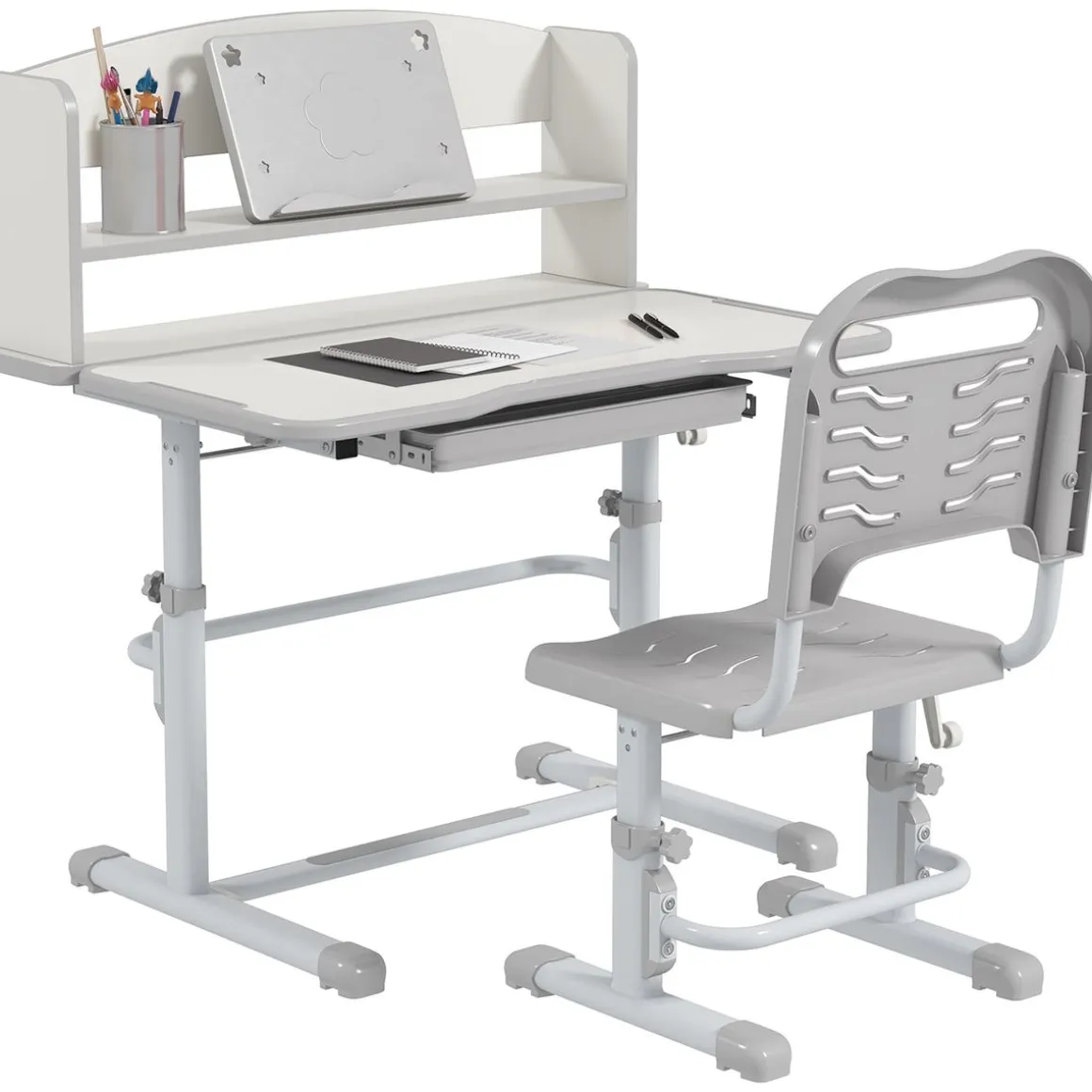 Escritorio infantil Robby Zonekiz 1 cajón + estantes + silla +6-12A