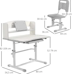 Escritorio infantil Robby Zonekiz 1 cajón + estantes + silla +6-12A