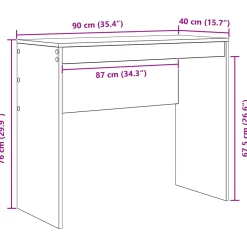 Escritorio Lila 1 compartimento roble 76x90x40 cm