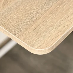 Escritorio Lirio Homcom con orificio para cables roble 85x84x45 cm