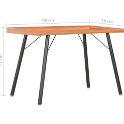 Escritorio Liulu patas acero 79x90x50 cm